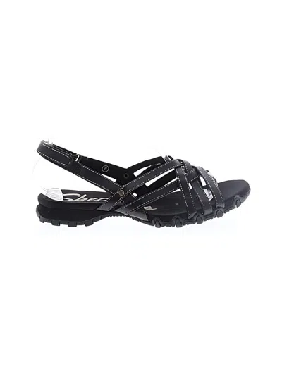 Pre-owned Skechers Sandals In Black