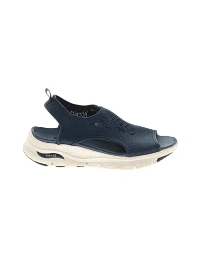 Pre-owned Skechers Sandals In Blue