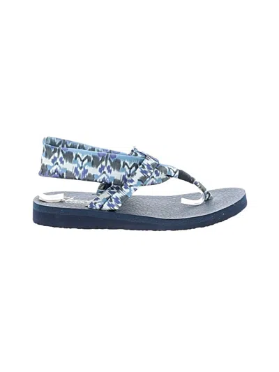 Pre-owned Skechers Sandals In Blue