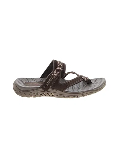Pre-owned Skechers Sandals In Brown