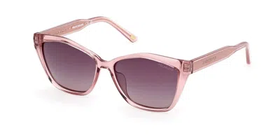 Skechers Se00035 Polarized 72h Women's Sunglasses Pink Size 54