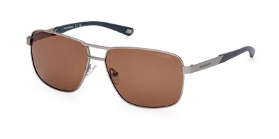 Skechers Se00039 Polarized 09h Men's Sunglasses Gunmetal Size 60 In Gray