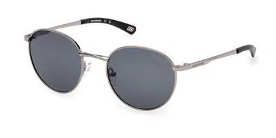 Skechers Se00057 Polarized 11d Occhiali Da Sole Gunmetal Per Uomo In Metallic