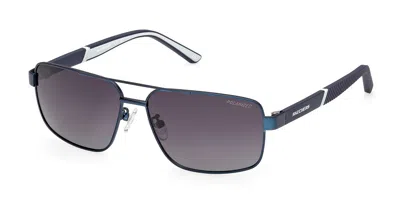 Skechers Se00157 Polarized 90d Men's Sunglasses Blue Size 59 In Gray
