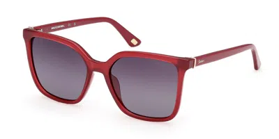 Skechers Se00168 Polarized 75d Occhiali Da Sole Rossi Per Donna In Brown