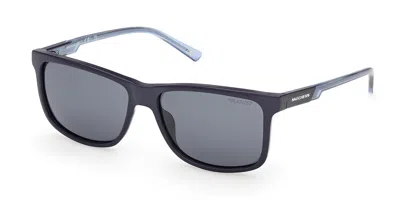Skechers Se00175 Polarized 90d Occhiali Da Sole Blu Per Uomo In Black