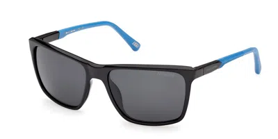 Skechers Se00181 Polarized 01d Occhiali Da Sole Neri Per Uomo In Black
