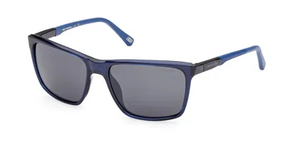 Skechers Se00181 Polarized 92d Occhiali Da Sole Blu Per Uomo In Black