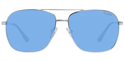 Skechers Se6114 Polarized 10v Occhiali Da Sole Argentati Per Uomo In Silver