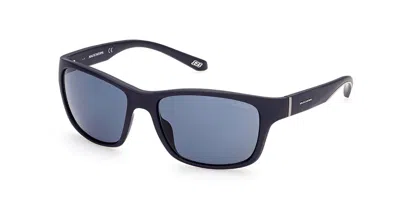 Skechers Se6117 Polarized 91v Men's Sunglasses Blue Size 58