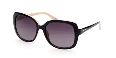 Skechers Se6126 Polarized 01d Women's Sunglasses Black Size 58