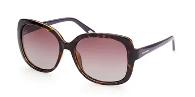 Skechers Se6126 Polarized 52h Women's Sunglasses Tortoiseshell Size 58 In Brown