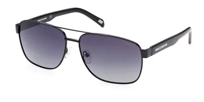 Skechers Se6160 Polarized 01d Occhiali Da Sole Neri Per Uomo In Black