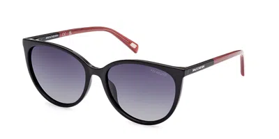 Skechers Se6169 Polarized 01d Women's Sunglasses Black Size 56