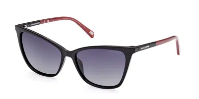 Skechers Se6170 Polarized 01d Women's Sunglasses Black Size 57