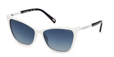 Skechers Se6170 Polarized 21d Women's Sunglasses White Size 57