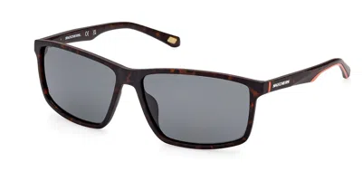 Skechers Se6174 Polarized 52d Occhiali Da Sole Tartarugatishell Per Uomo In Brown