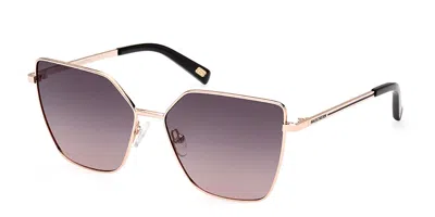 Skechers Se6212 Polarized 28d Women's Sunglasses Gold Size 58