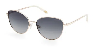 Skechers Se6267 Polarized 33r Women's Sunglasses Gold Size 55 In White