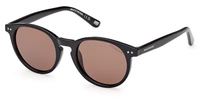Skechers Se6275 Polarized 01h Men's Sunglasses Black Size 48