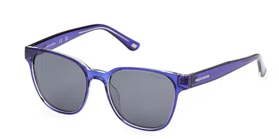 Skechers Se6277 Polarized 92d Men's Sunglasses Blue Size 50