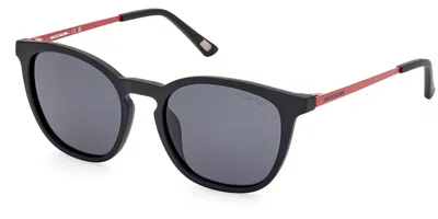 Skechers Se6283 Polarized 02d Men's Sunglasses Black Size 50