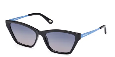 Skechers Se6286 Polarized 01d Women's Sunglasses Black Size 56