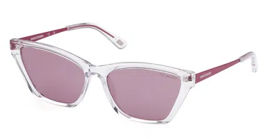 Skechers Se6286 Polarized 26h Women's Sunglasses Clear Size 56 In Transparent