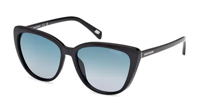 Skechers Se6294 Polarized 01d Women's Sunglasses Black Size 55