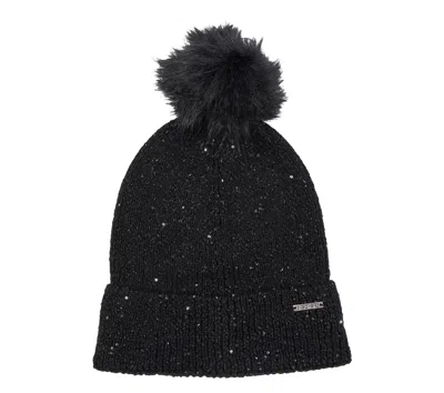 Skechers Sequin Beanie In Black
