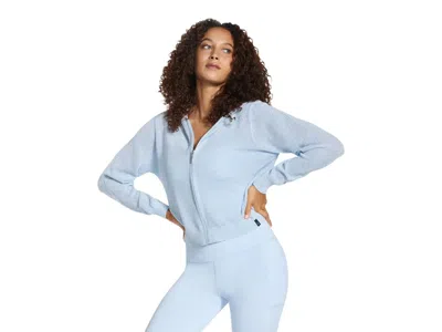 Skechers Shine Hooded Full Zip Jacket In Blue