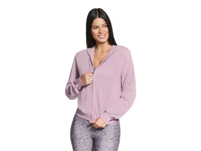 Skechers Shine Hooded Full Zip Jacket In Pink