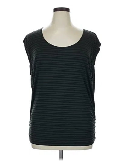 Pre-owned Skechers Short Sleeve Top Black Scoop Neck Tops