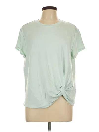 Pre-owned Skechers Short Sleeve Top Green Crew Neck Tops