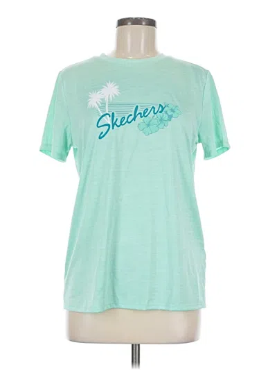 Pre-owned Skechers Short Sleeve T-shirt In Blue