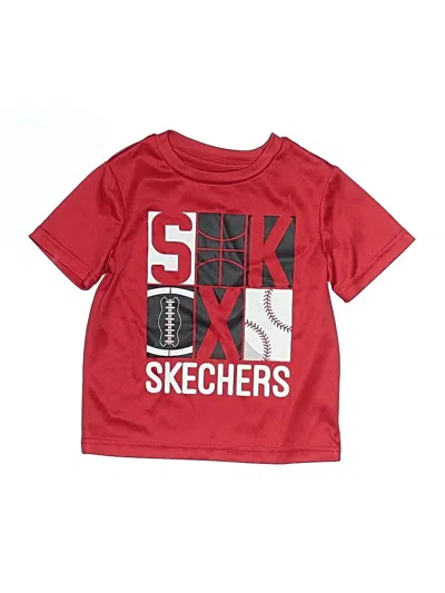 Pre-owned Skechers Kids' Short Sleeve T-shirt In Red