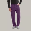 Skechers Sk0215 Structure 4-pocket Zip-fly Mens Short Tag Free Stretch Fabric Moisture Wicking Scrub Pant In Purple