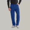 Skechers Sk0215 Structure 4-pocket Zip-fly Mens Tag Free Stretch Fabric Moisture Wicking Scrub Pant In Blue