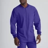 Skechers Sk0408 Structure 3-pocket Crewneck Warm-up Mens Big And Tall Tag Free Stretch Fabric Moisture Wickin In Purple
