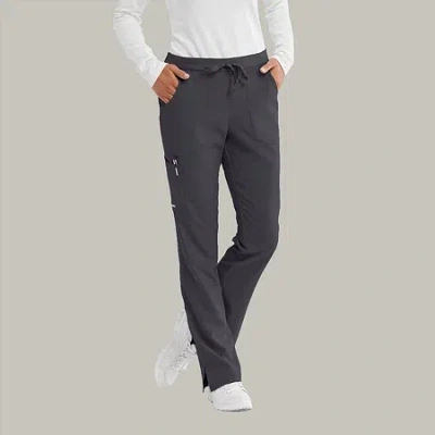 Skechers Sk201 Reliance 3-pocket Mid-rise Straight Leg Womens Petite Tag Free Stretch Fabric Moisture Wicking In Gray