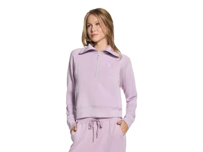 Skechers Skechluxe Elevate Quarter Zip Sweatshirt In Purple