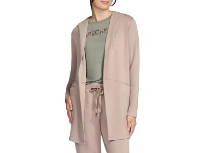 Skechers Skechluxe Elevate Restful Hoodie Cardigan In Neutral