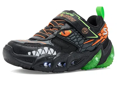 Skechers Skech-o-saurus Lights 3.0 400175l (little Kid/big Kid) Boy's Shoes Black/lime : 1 Little Kid M, Synt
