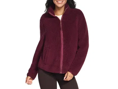 Skechers Skechsherpa Jacket In Burgundy