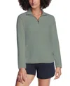 Skechers Sketchers Women's Go Walk Ottoman 1/4 Zip In Agave Green