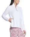 Skechers Sketchers Women's Ottoman-rib Quarter-zip Top In White
