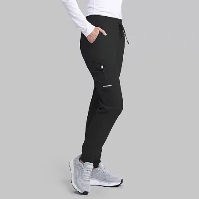 Skechers Skp552 Theory 4-pocket Mid-rise Jogger Womens Plus Tall Stretch Fabric Moisture Wicking Scrub Pant In Black