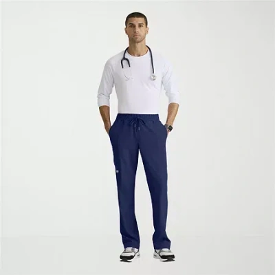 Skechers Skp718 Compass 5-pocket Elastic Waistband Straight Leg Mens Big And Tall Stretch Fabric Moisture Wic In Blue