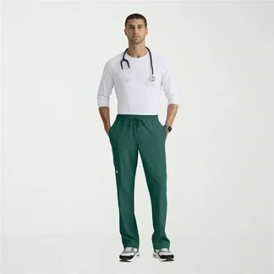Skechers Skp718 Compass 5-pocket Elastic Waistband Straight Leg Mens Big And Tall Stretch Fabric Moisture Wic In Green