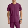 Skechers Skt193 Thesis 3-pocket Round Neck Mens Round Neck Short Sleeve Tag Free Stretch Fabric Moisture Wick In Purple